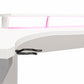 Xtreme Gaming Corner Desk with Riser & LED Light Kit, White - White