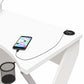 Xtreme Gaming Corner Desk with Riser & LED Light Kit, White - White