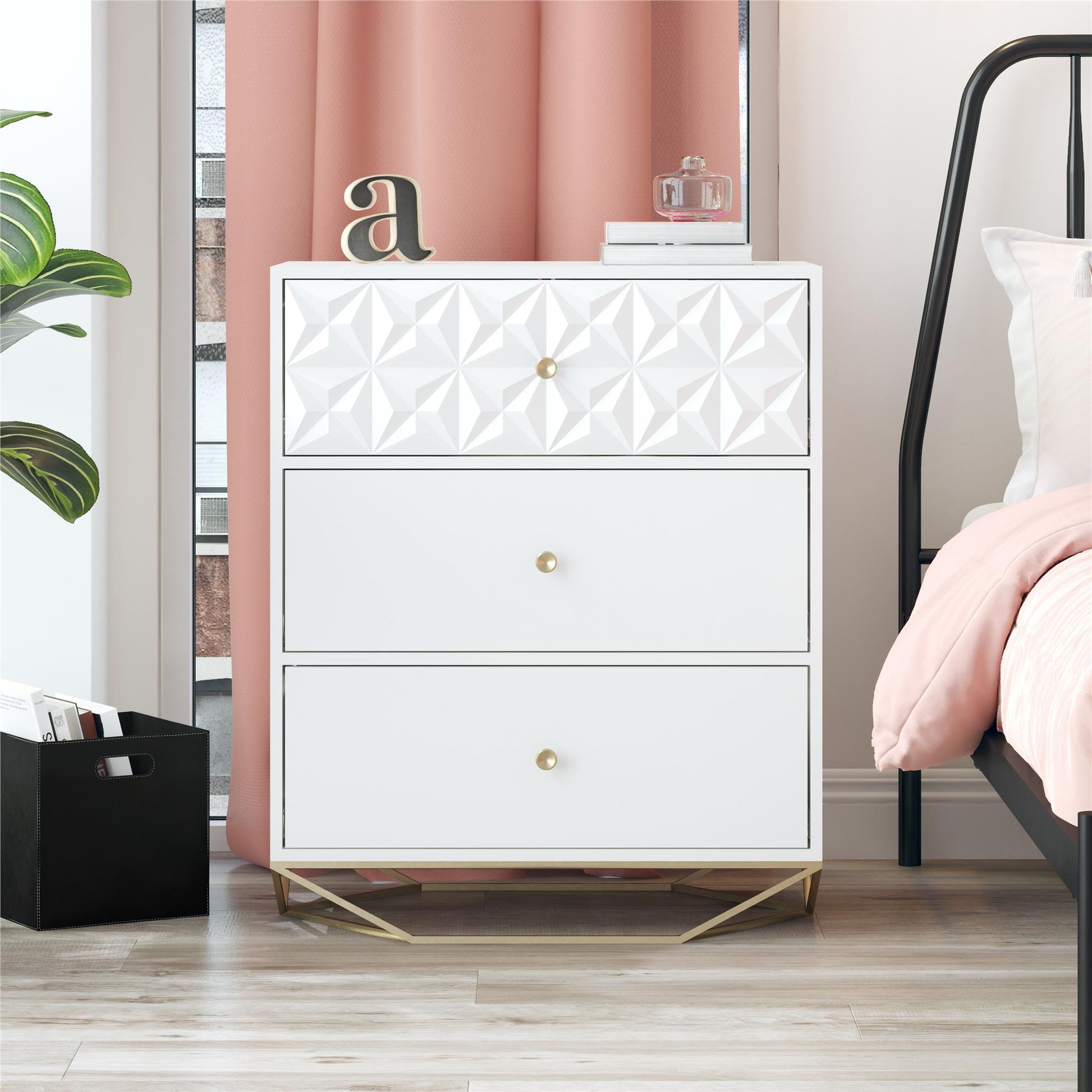 Blair 3 Drawer Dresser, White - White