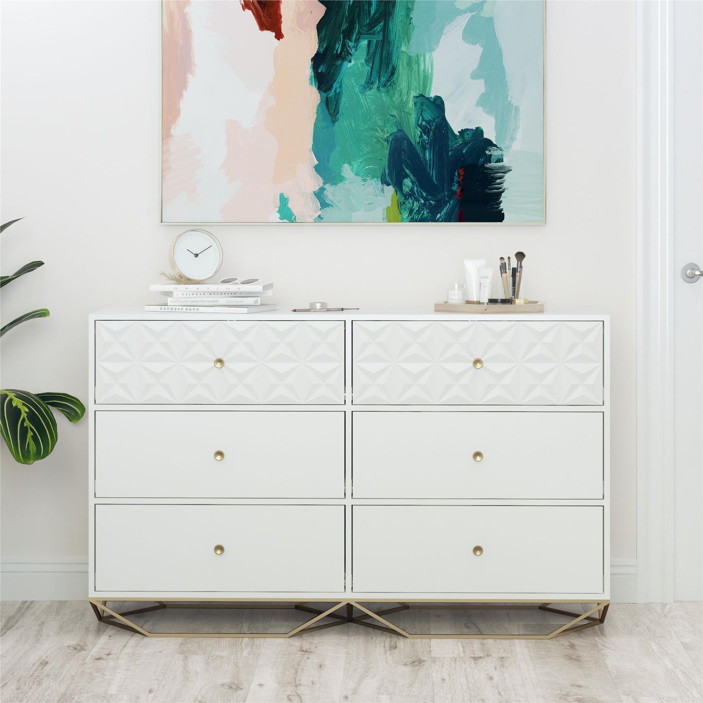 Blair 6 Drawer Dresser, White - White