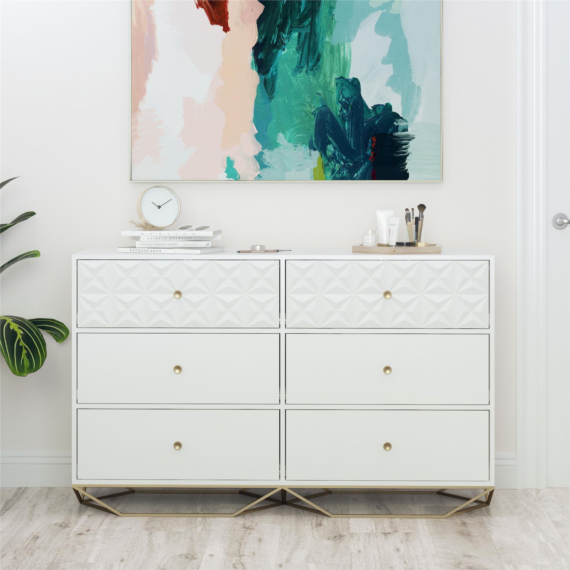 Blair 6 Drawer Dresser, White - White