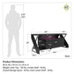 Xtreme Gaming Console & TV Stand with LED Light Kit for TVs up to 65" , Black - Black