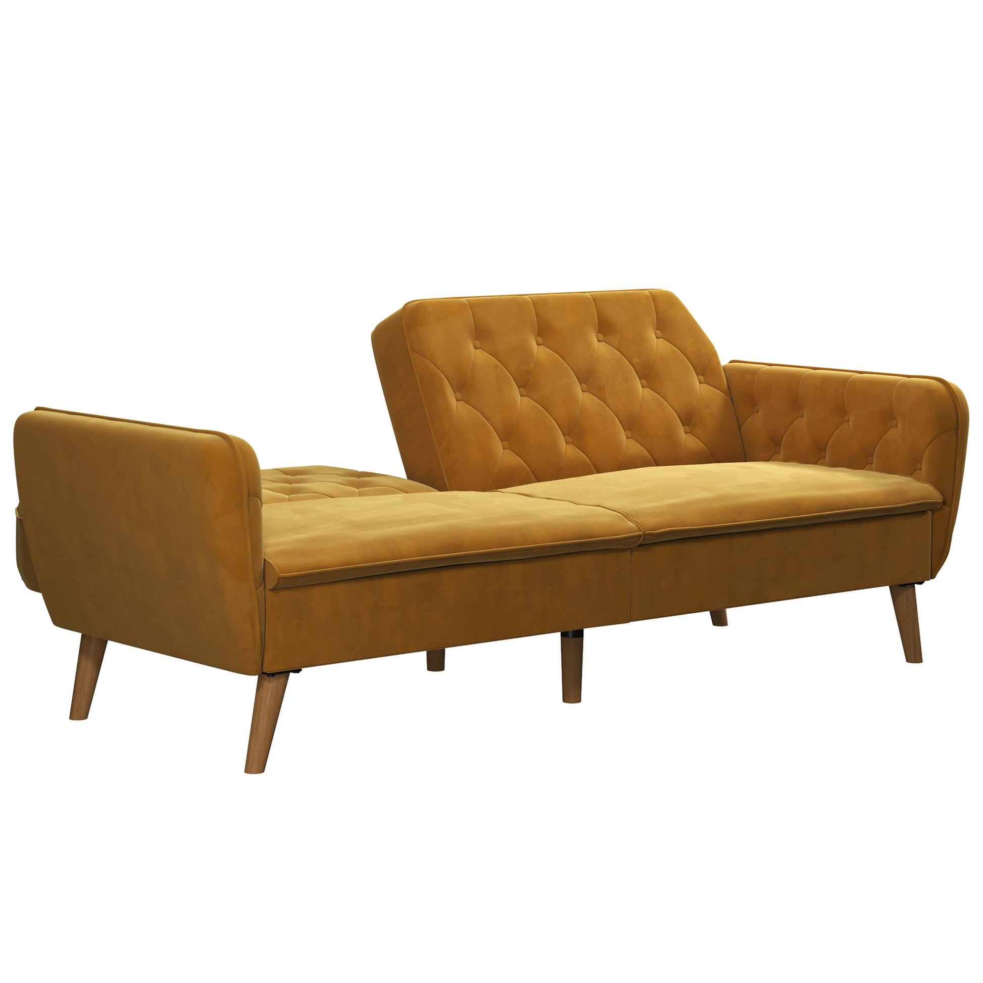 Tallulah Memory Foam Futon - Mustard
