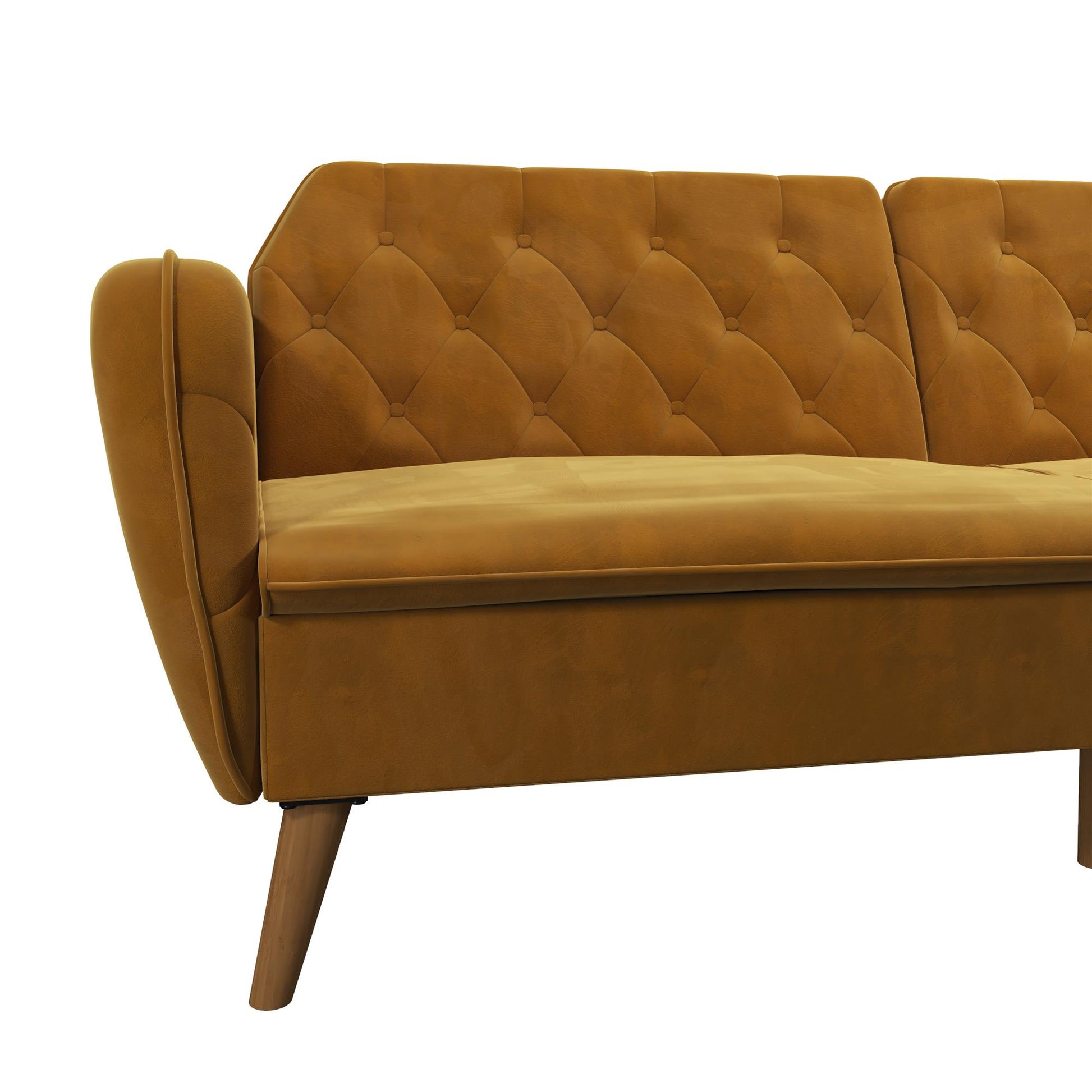 Tallulah Memory Foam Futon - Mustard