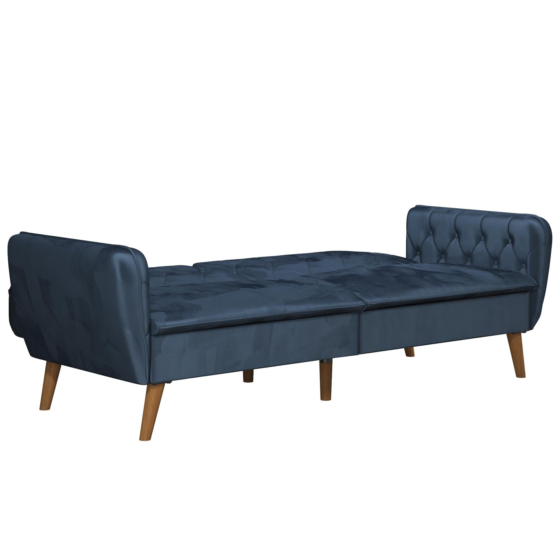 Tallulah Memory Foam Futon - Blue Velvet