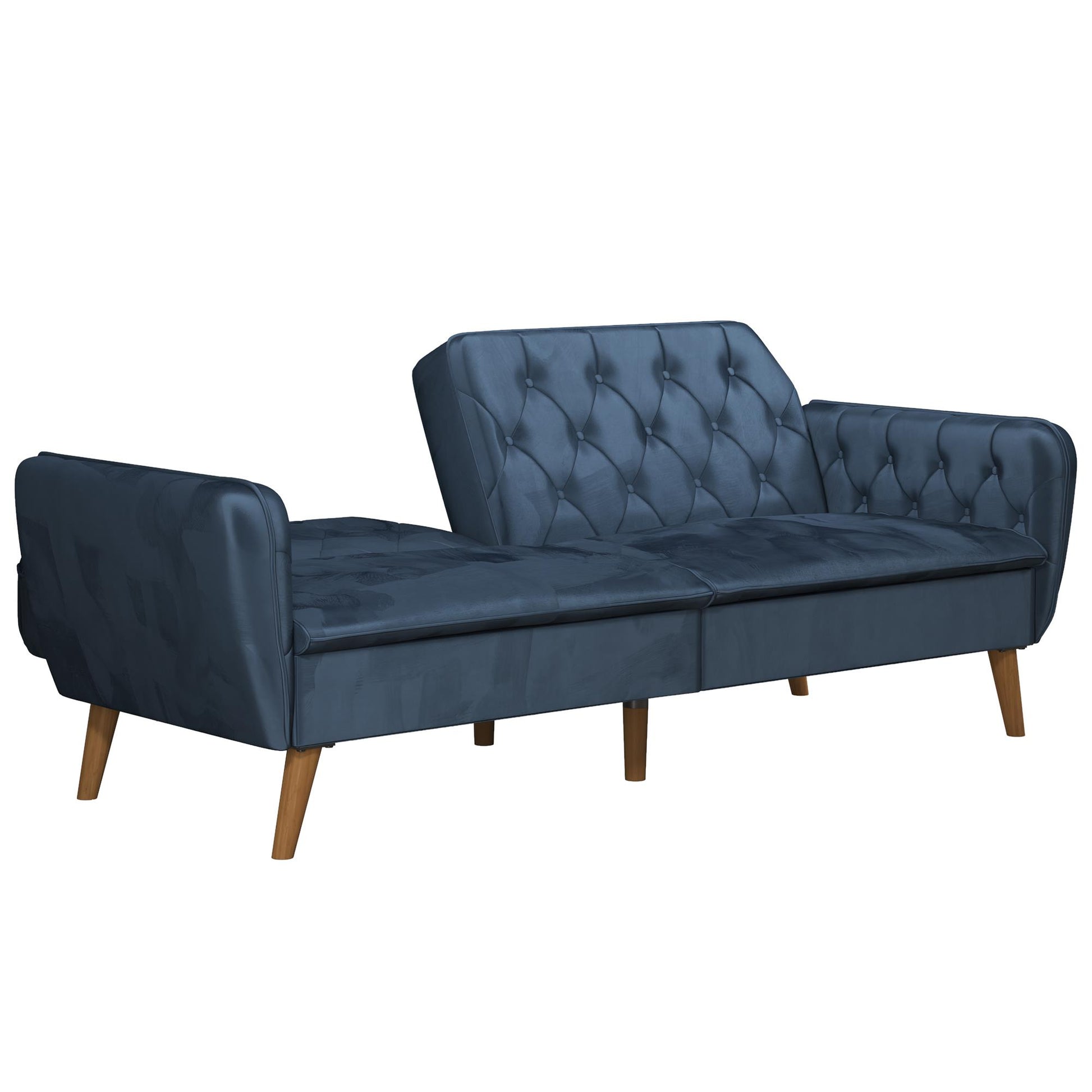 Tallulah Memory Foam Futon - Blue Velvet