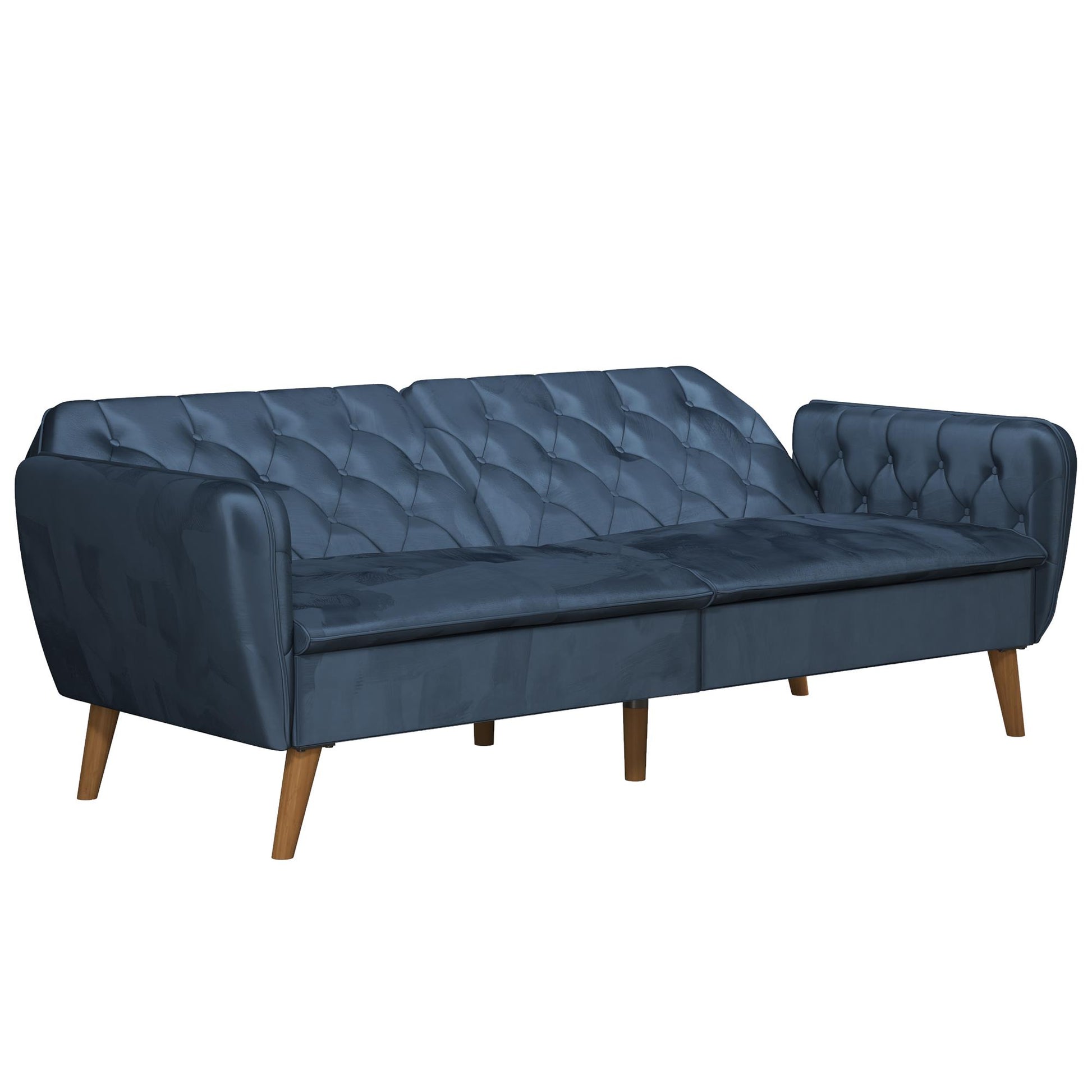 Tallulah Memory Foam Futon - Blue Velvet