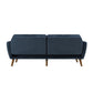 Tallulah Memory Foam Futon - Blue Velvet