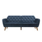 Tallulah Memory Foam Futon - Blue Velvet