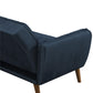 Tallulah Memory Foam Futon - Blue Velvet