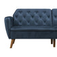 Tallulah Memory Foam Futon - Blue Velvet