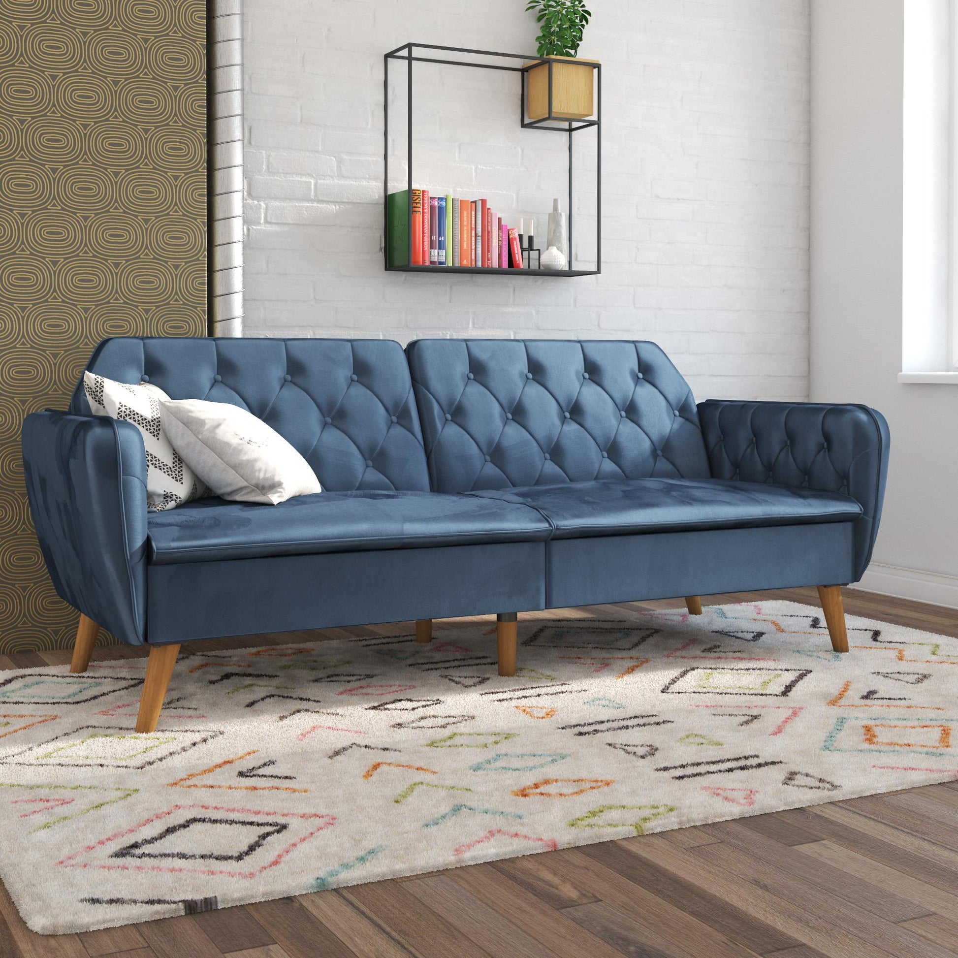 Tallulah Memory Foam Futon - Mustard
