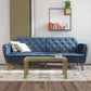Tallulah Memory Foam Futon - Blue Velvet