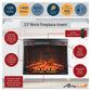 Garrick Electric Fireplace TV Console for TVs up to 75" - Ivory Oak
