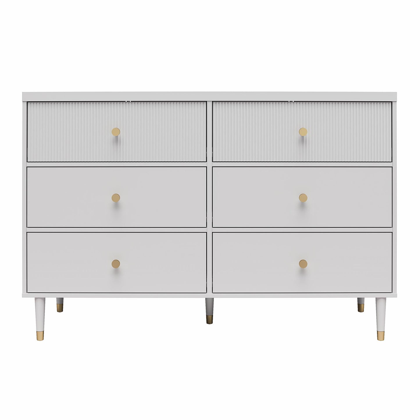 Elizabeth 6 Drawer Dresser, Dove Gray - Dove Gray