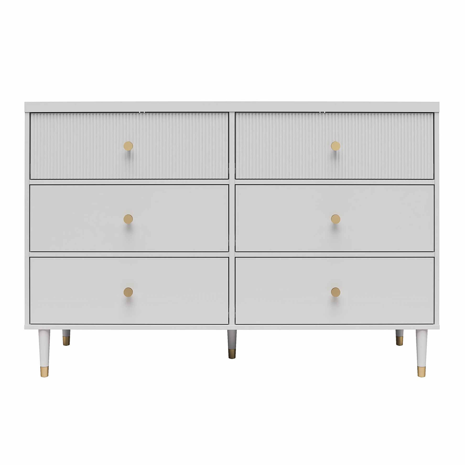 Elizabeth 6 Drawer Dresser, Dove Gray - Dove Gray