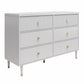 Elizabeth 6 Drawer Dresser, Dove Gray - Dove Gray