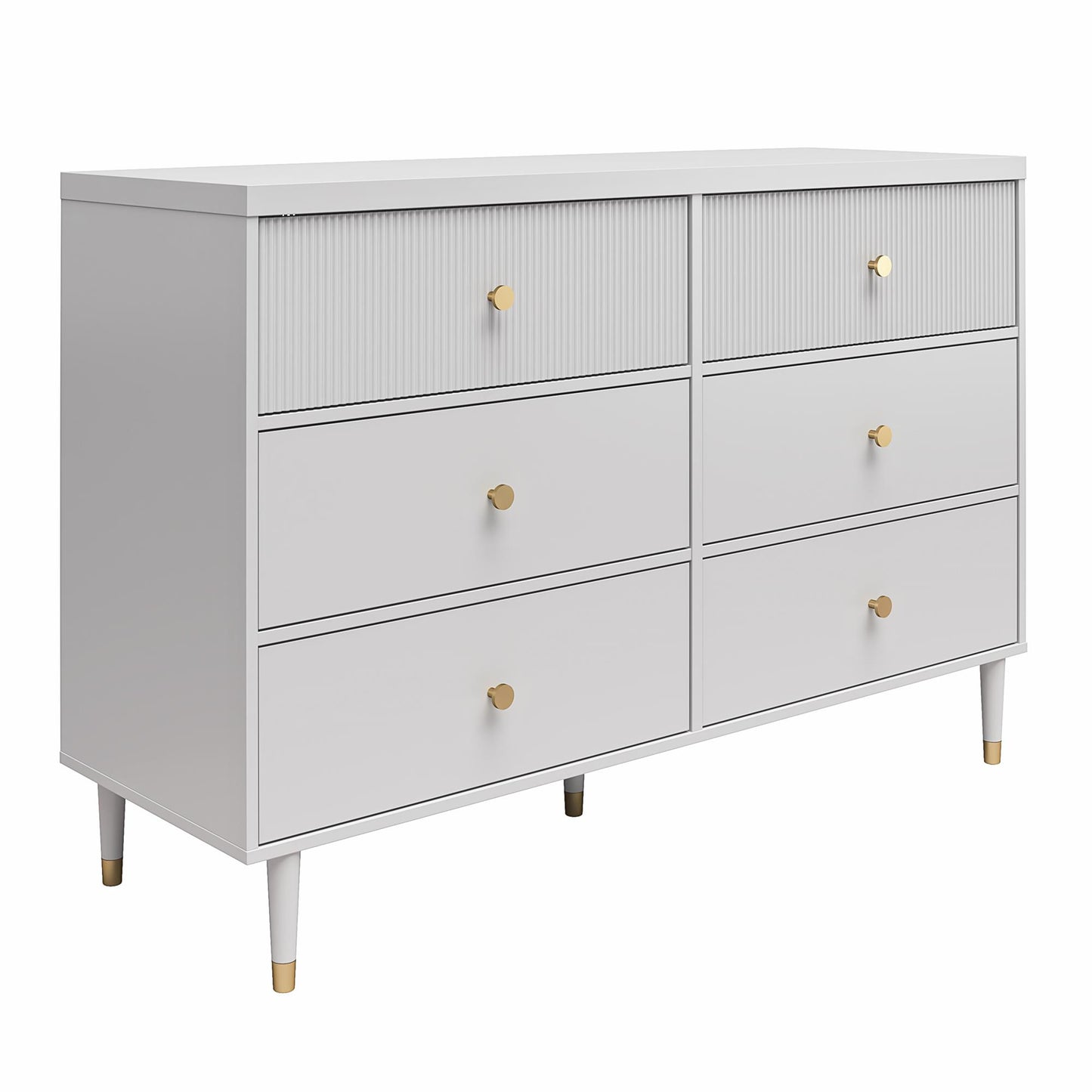 Elizabeth 6 Drawer Dresser, Dove Gray - Dove Gray