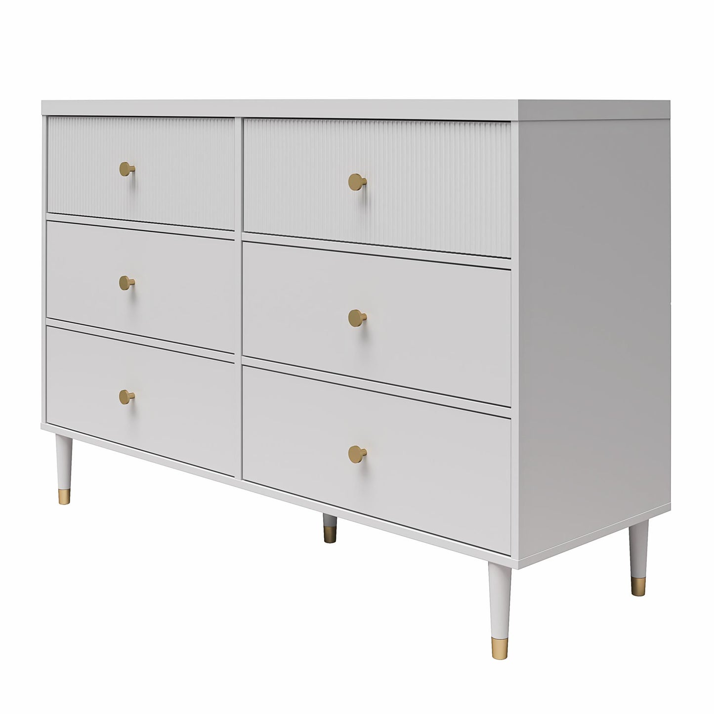 Elizabeth 6 Drawer Dresser, Dove Gray - Dove Gray