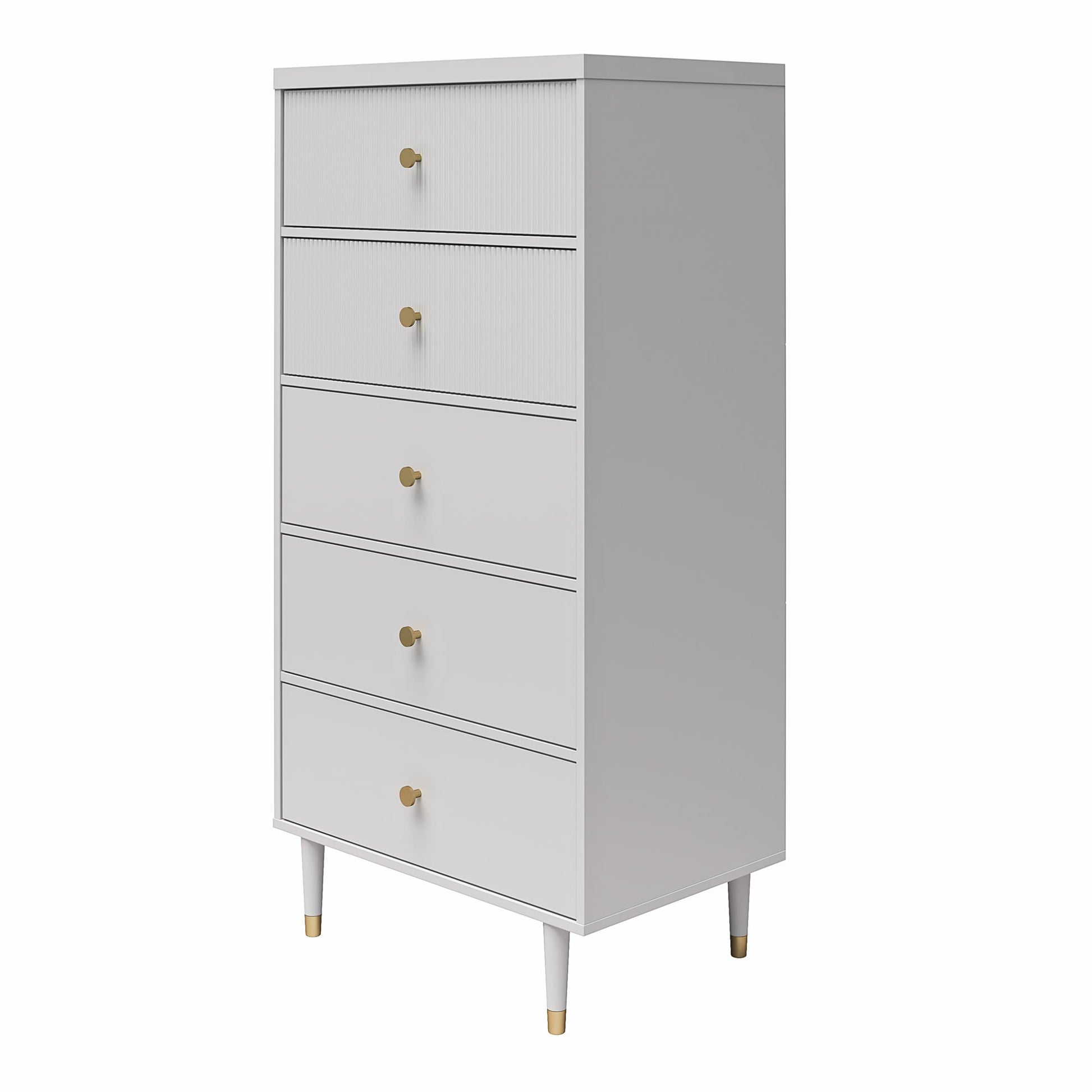Elizabeth 5 Drawer Dresser, Dove Gray - Dove Gray