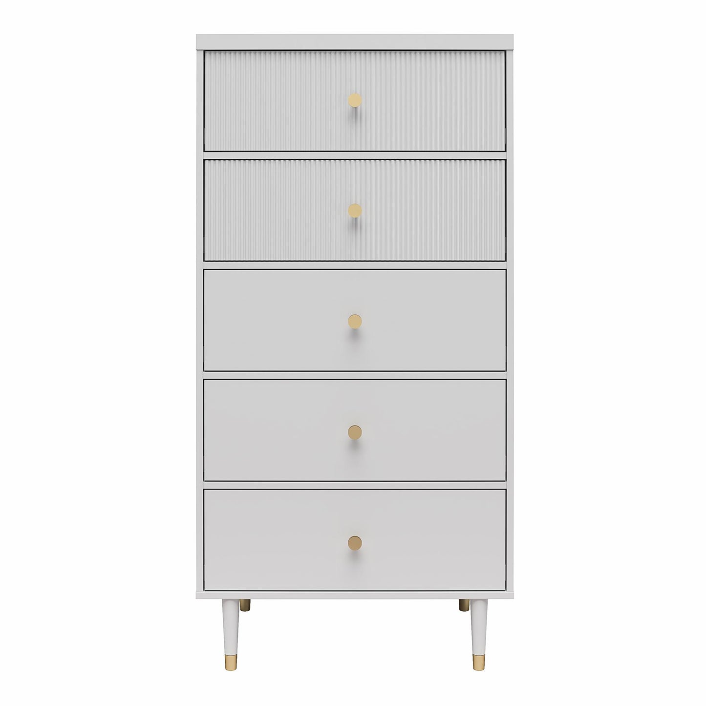 Elizabeth 5 Drawer Dresser, Dove Gray - Dove Gray