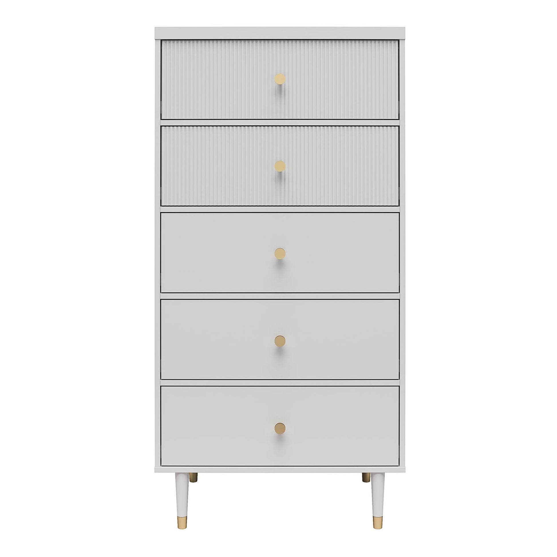 Elizabeth 5 Drawer Dresser, Dove Gray - Dove Gray