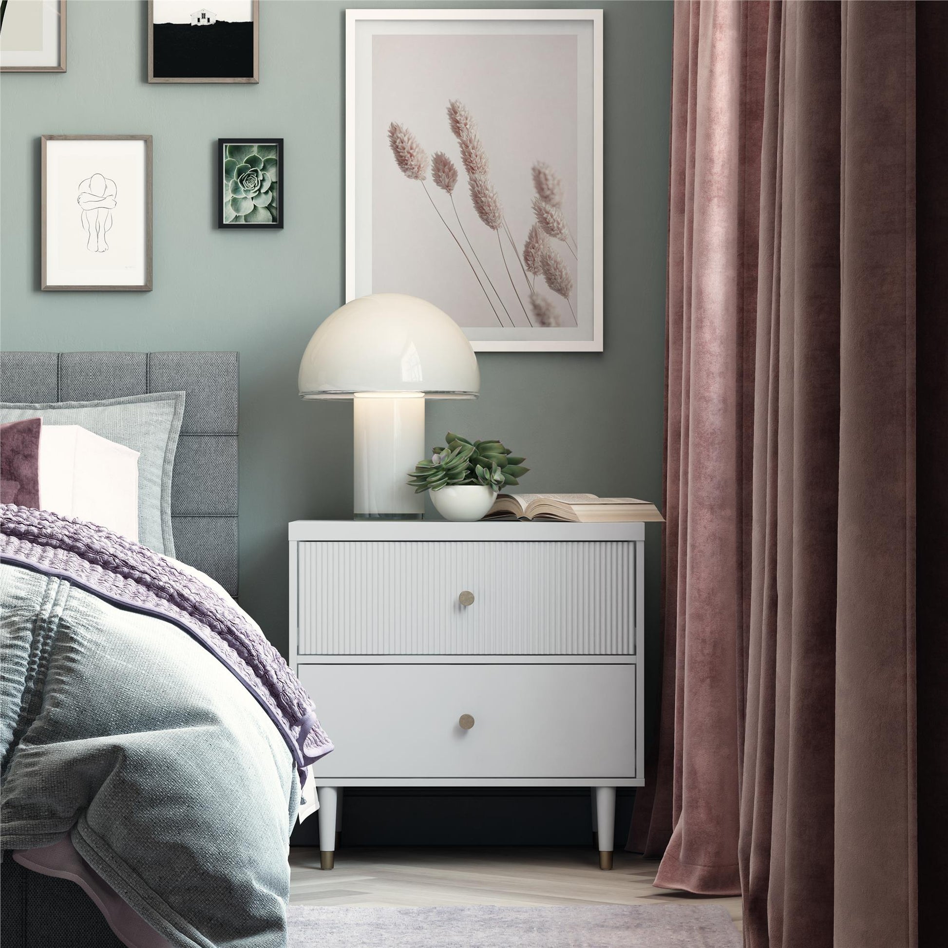 Elizabeth Nightstand, Dove Gray - Dove Gray