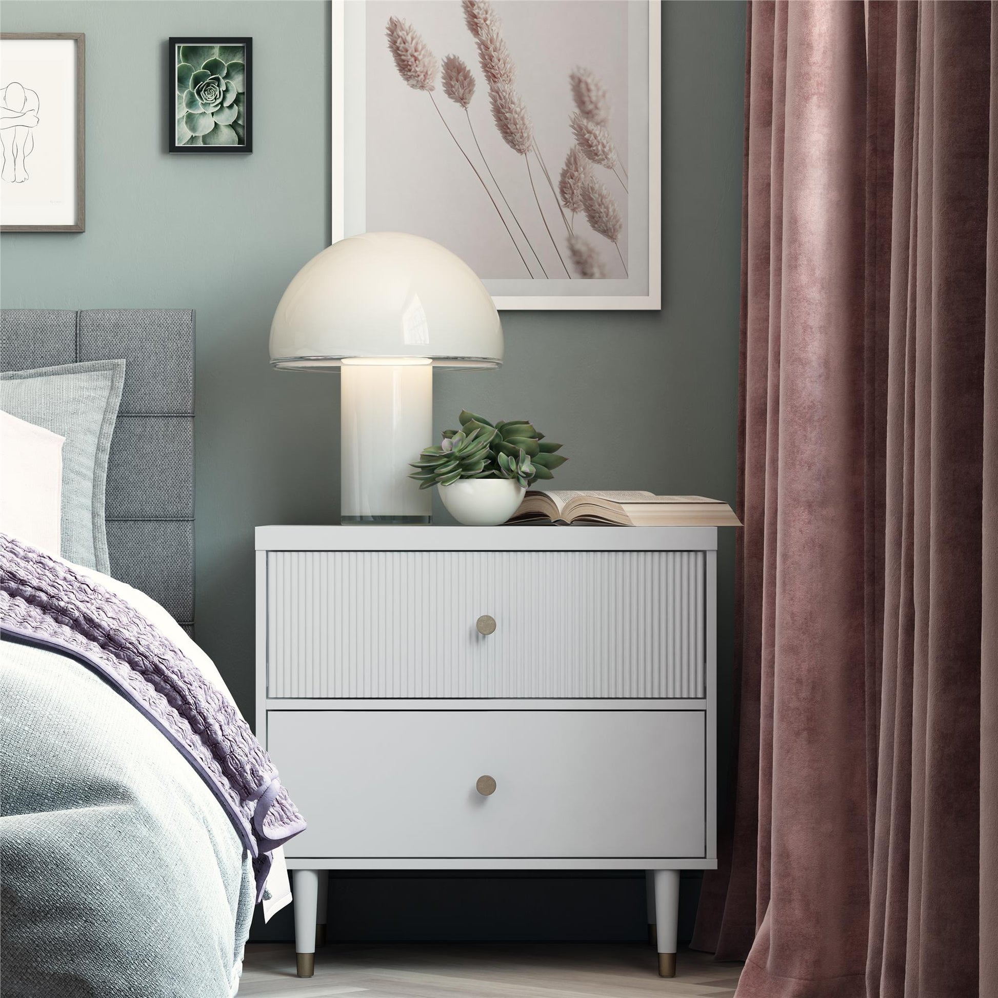 Elizabeth Nightstand, Dove Gray - Dove Gray