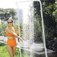 Poolside Gossip Collection Rainey Outdoor Shower with XL Base and Waterfall Bar - White - 1-Pack
