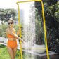 Poolside Gossip Collection Rainey Outdoor Shower with XL Base and Waterfall Bar - Yellow - 1-Pack