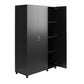 Basin 3  Door Wardrobe with Clothing Rod & Adjustable Shelving - Black
