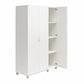 Basin 3 Door Wardrobe with Clothing Rod & Adjustable Shelving - White