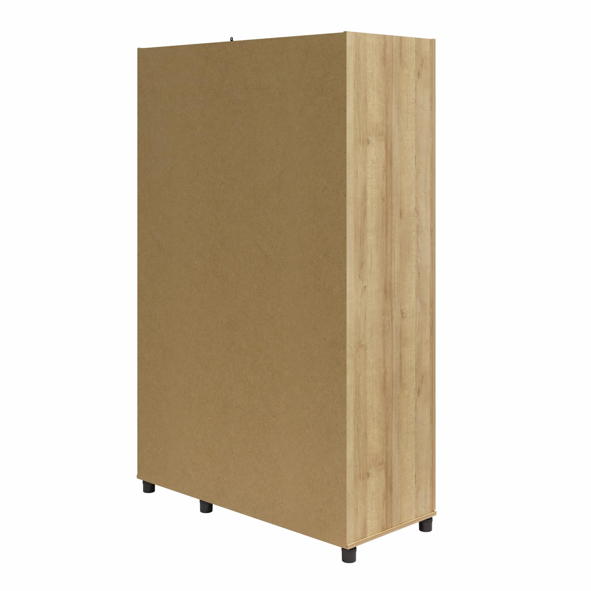Basin 3 Door Wardrobe with Clothing Rod & Adjustable Shelving - Natural