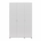Basin 3 Door Wardrobe with Clothing Rod & Adjustable Shelving - Dove Gray