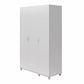 Basin 3 Door Wardrobe with Clothing Rod & Adjustable Shelving - Dove Gray