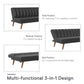 Brittany Armless Futon - Black