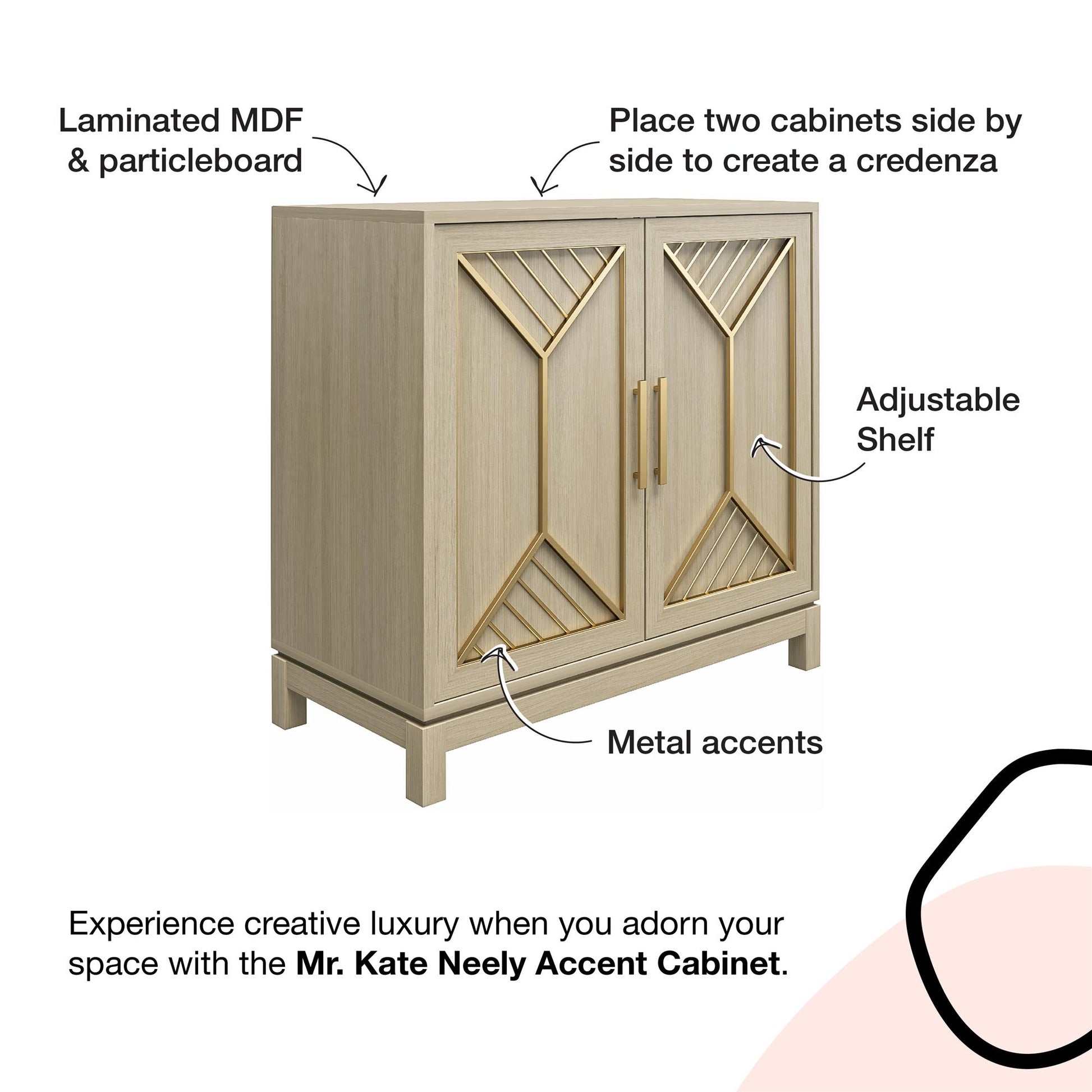 Neely Accent Cabinet, Pale Oak - Pale Oak