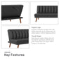 Brittany Armless Futon - Black