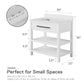 Camden Bathroom Vanity with Ceramic Sink and Metal Towel Rack - White - 36"