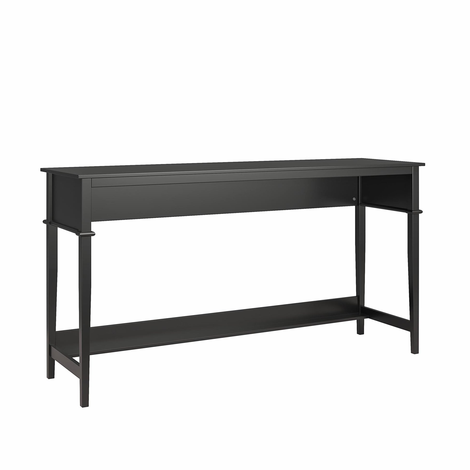 Franklin Painted Sofa Table / Extra Wide Desk with Foot Rest - Black
