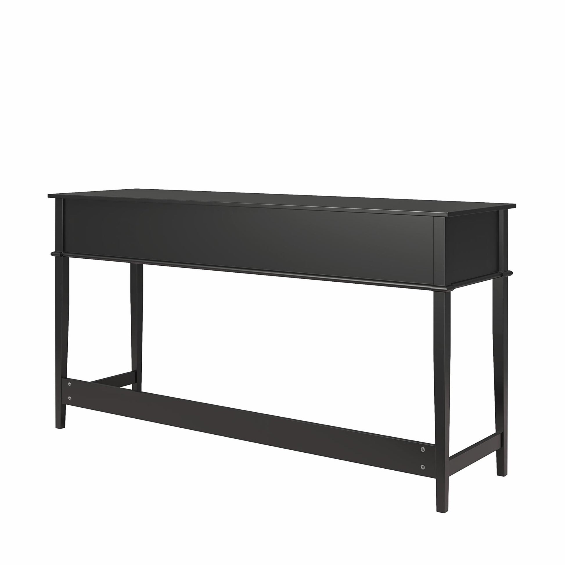 Franklin Painted Sofa Table / Extra Wide Desk with Foot Rest - Black