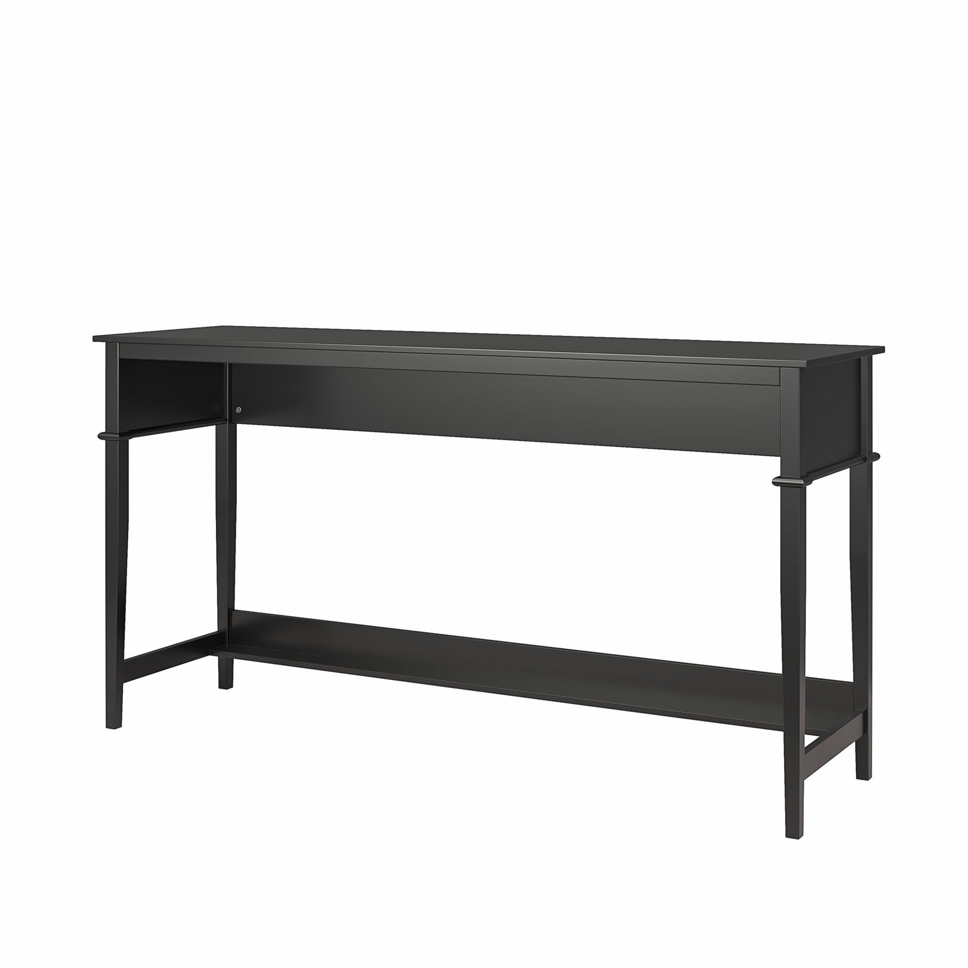 Franklin Painted Sofa Table / Extra Wide Desk with Foot Rest - Black