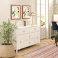 Her Majesty 4 Drawer/2 Door Wide Dresser, Soft White - White
