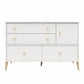 Valentina Asymmetrical 4 Drawer / 1 Door Convertible Dresser - White