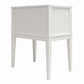 Lynnhaven Modern 1 Drawer Nightstand with Tapered Legs & Marble Top - White