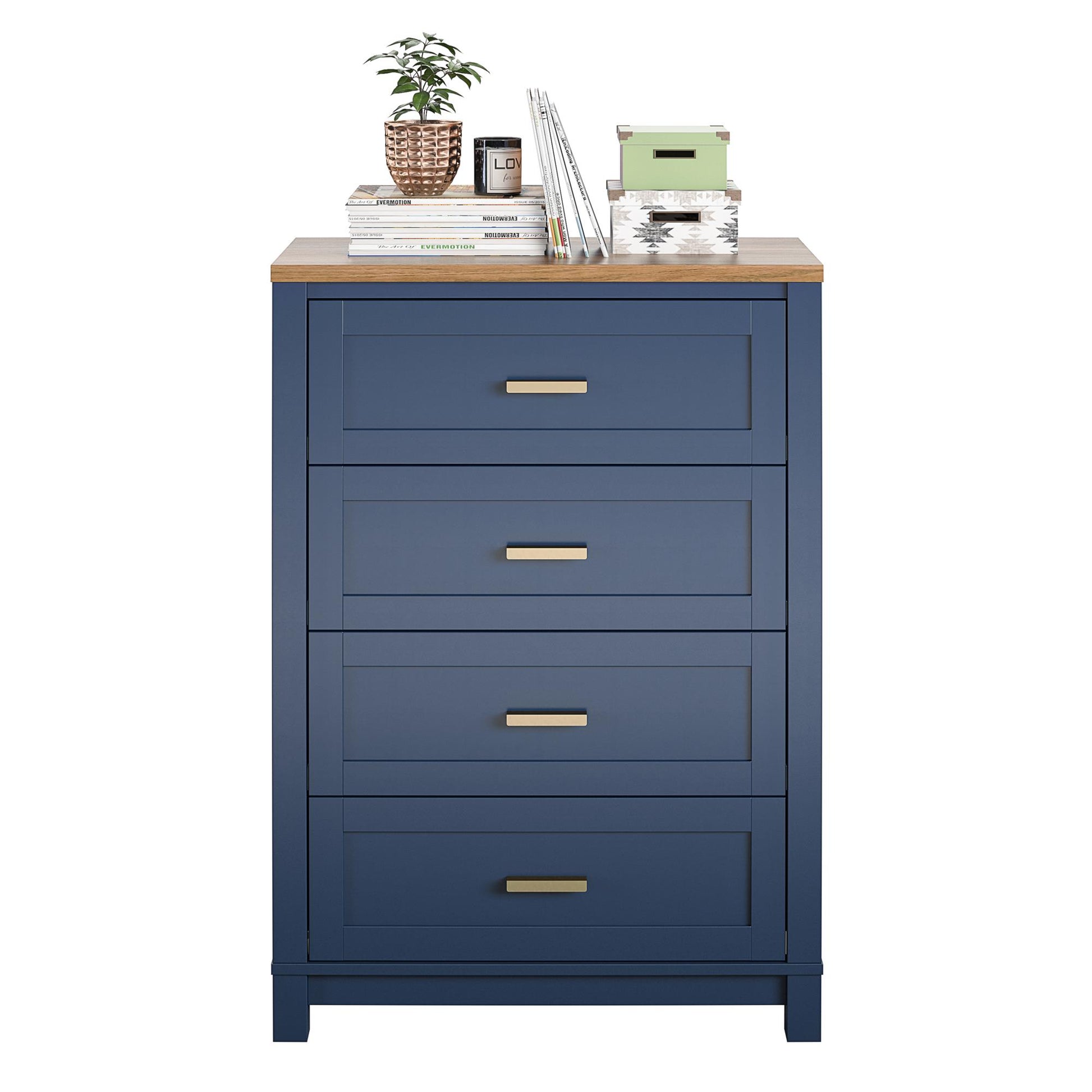 Armada Tall 4 Drawer Dresser - Navy