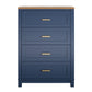 Armada Tall 4 Drawer Dresser - Navy