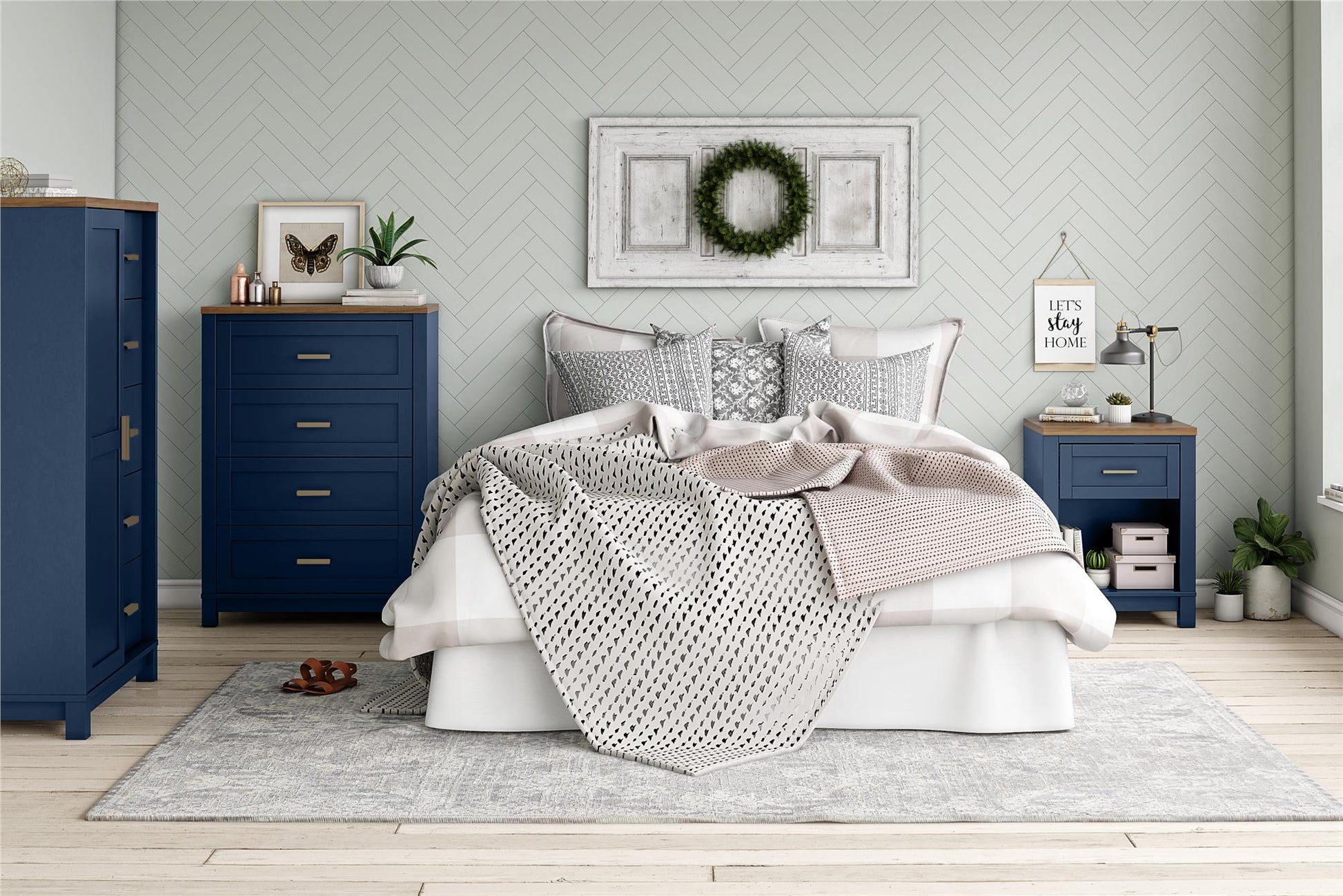 Armada Tall 4 Drawer Dresser - Navy