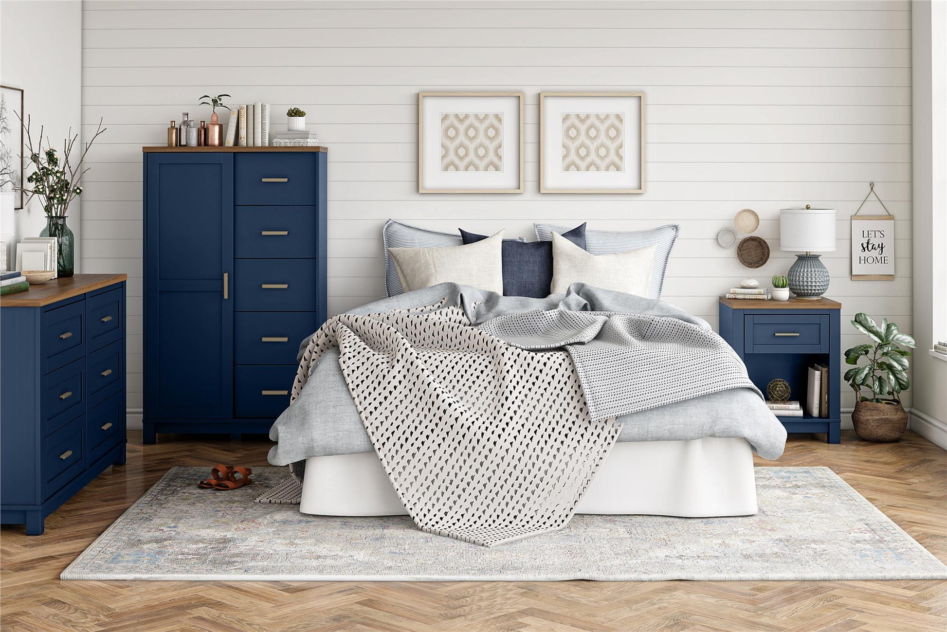 Armada Tall 4 Drawer Dresser - Navy