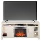 Garrick Electric Fireplace TV Console for TVs up to 75" - Ivory Oak